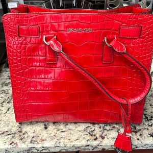 Michael Kors red alligator purse
